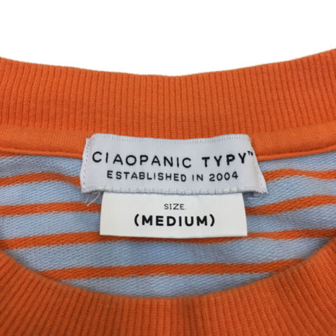 CIAOPANIC TYPY(チャオパニックティピー)のチャオパニック ティピー Tシャツ ボーダー 長袖 MEDIUM 青 オレンジ メンズのトップス(Tシャツ/カットソー(七分/長袖))の商品写真