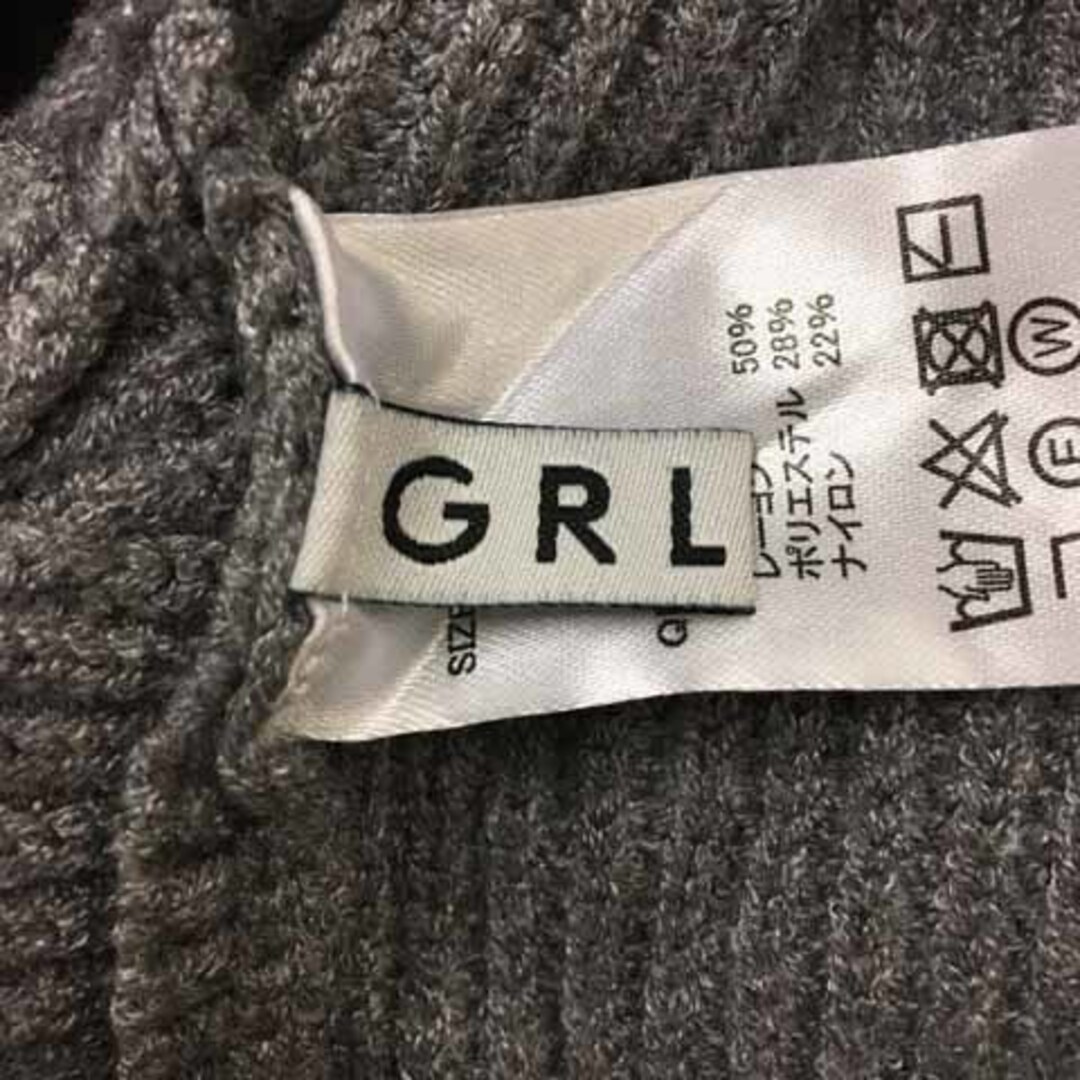 GRL(グレイル)のグレイル セーター ニット プルオーバー カシュクール 長袖 S グレー レディースのトップス(ニット/セーター)の商品写真