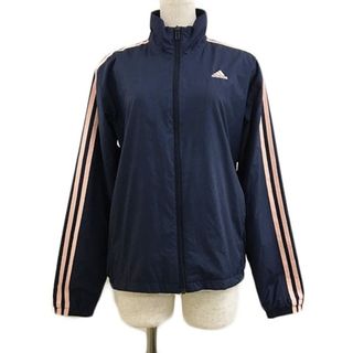 アディダス(adidas)のアディダス ジャケット トラック スポーツウェア ロゴ 長袖 M 紺 ピンク(その他)