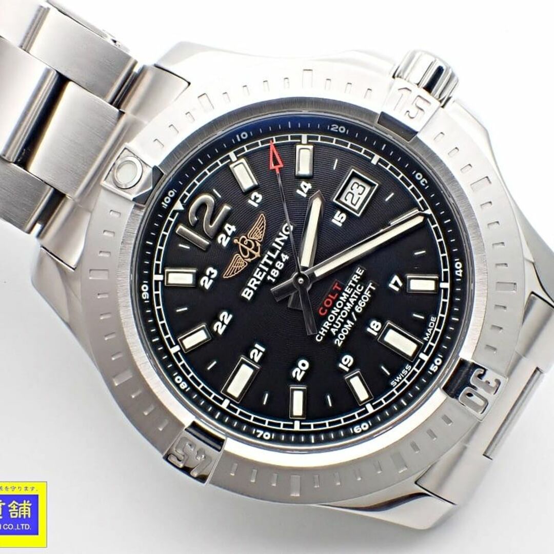 B-2185製造番号BREITLING ブライトリング メンズウォッチ コルト オートマチック Ref.A1738811/BD44 SS 44mm ブラックダイヤル A 【送料無料】 B-2185【質屋出品】