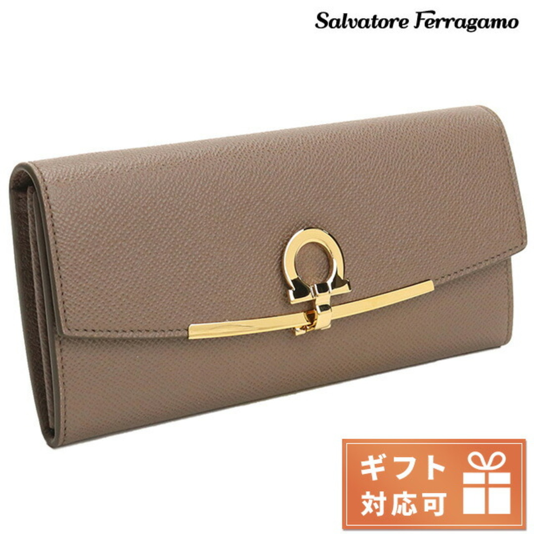 素材PEBBLECALFカーフ【新品】フェラガモ FERRAGAMO 財布 レディース 22-D150