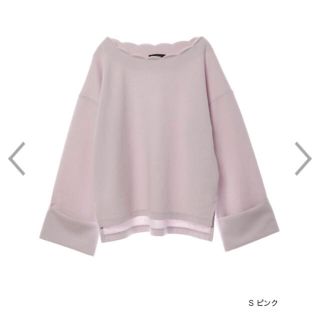 ダブルクローゼット(w closet)の【新品】スカラップボートネックプルオーバー❤︎(カットソー(長袖/七分))