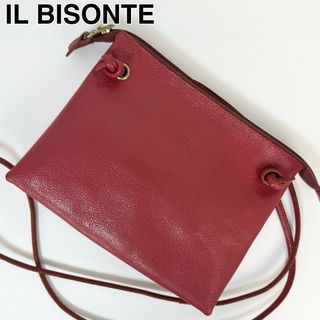 イルビゾンテ(IL BISONTE) ショルダーバッグ(レディース)（レッド/赤色