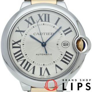 カルティエ(Cartier)のカルティエ バロン ブルー ウォッチ LM オートマチック 42mm Ballon Bleu LM Automatic 42mm W69009Z3 箱 保証書 K18YG/SS メンズ時計 シルバー 仕上げ済 美品 【中古】(その他)