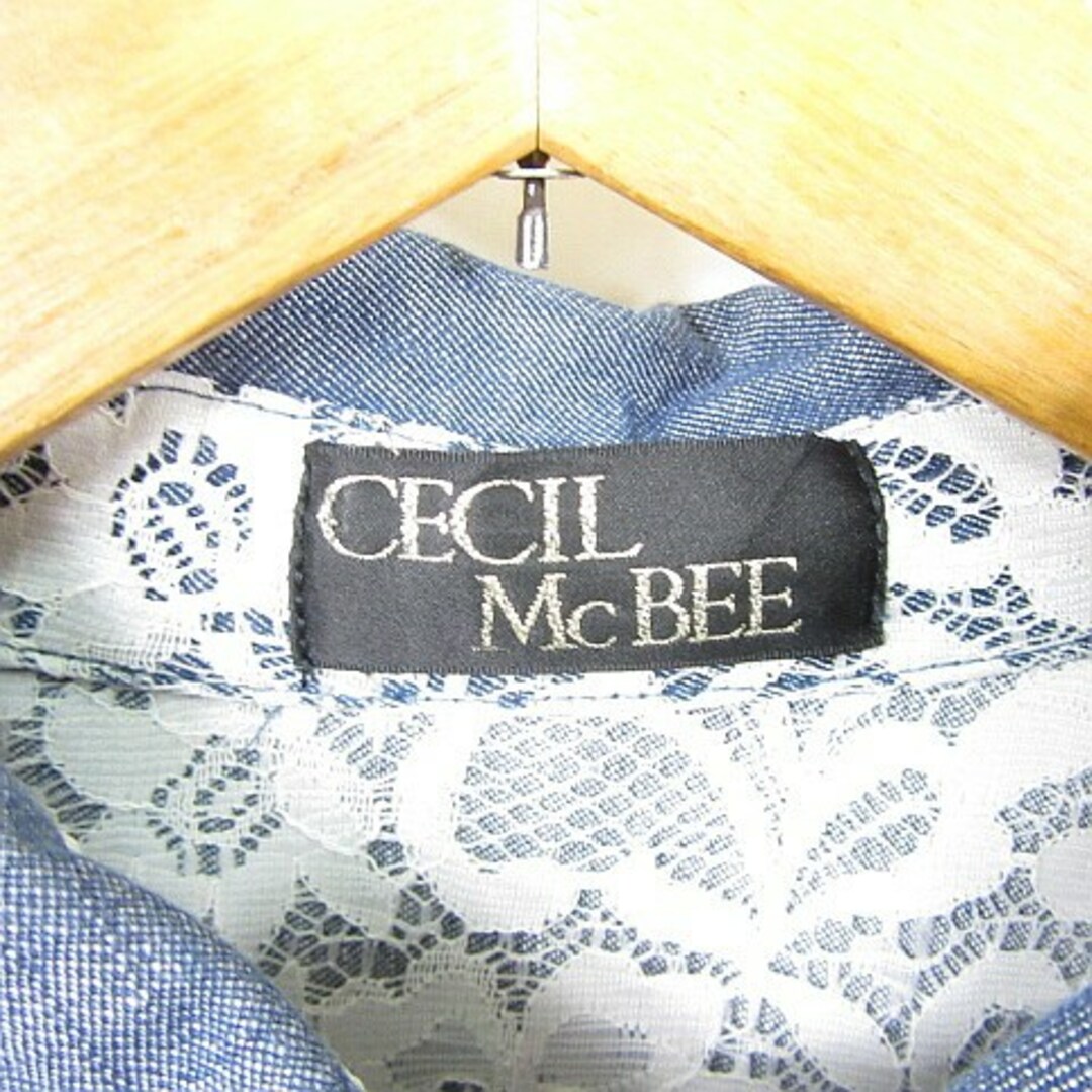 CECIL McBEE(セシルマクビー)のセシルマクビー CECIL McBEE ダンガリーシャツ デニム シャツ レディースのトップス(シャツ/ブラウス(長袖/七分))の商品写真