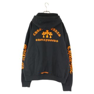 クロムハーツ(Chrome Hearts)のCHROME HEARTS クロムハーツ Orange Cemetery Cross Pullover Hoodie オレンジセメタリークロス プルオーバーパーカー フーディー ブラック/オレンジ(パーカー)