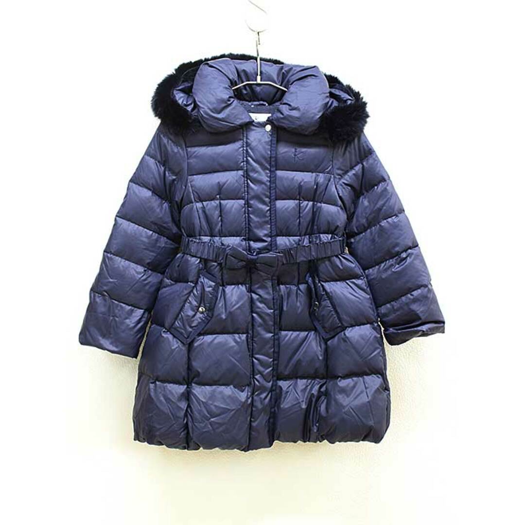 【冬物 新入荷!】▼組曲/KUMIKYOKU▼130cm ダウンコート ネイビー  子供服 キッズ kids 女の子 冬 402132キッズ服女の子用(90cm~)