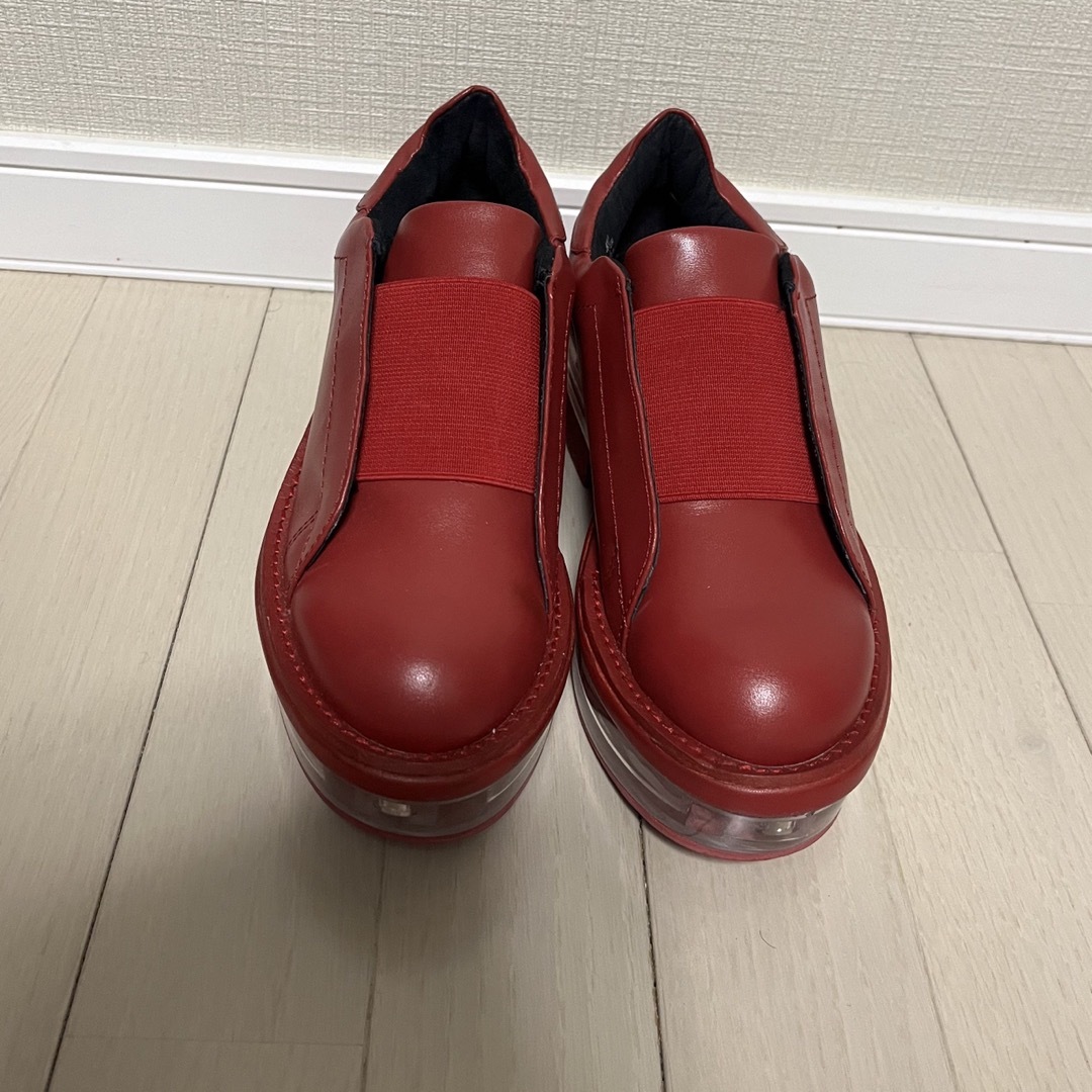 JEFFREY CAMPBELL(ジェフリーキャンベル)の美品赤厚底シューズsize35,22.5㎝ レディースの靴/シューズ(その他)の商品写真