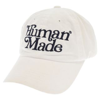 ヒューマンメイド(HUMAN MADE)のHUMAN MADE ヒューマンメイド 19AW×Girls Don't Cry TWILL CAP×ガールズドントクライ フロント刺繍ロゴキャップ 帽子 ホワイト/ネイビー(キャップ)