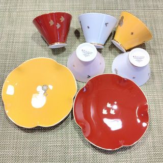 ニッコー(NIKKO)のニッコー 食器 サラ 2枚 ぐい呑み 5つ NIKKO(食器)