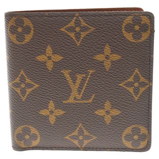 ルイヴィトン(LOUIS VUITTON)のLOUIS VUITTON ルイヴィトン ポルト ビエ・カルト クレディ モネ モノグラム総柄レザー二つ折り財布 M61665 ブラウン(折り財布)