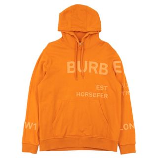 バーバリー(BURBERRY)の美品 バーバリー ホースフェリー パーカー メンズ コットン オレンジ M スウェット プルオーバー ロゴ コットン BURBERRY(パーカー)