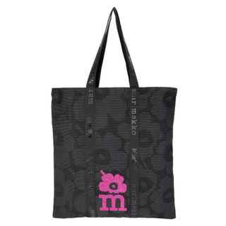 マリメッコ(marimekko)の新品 マリメッコ Marimekko トートバッグ キャリア MIDI UNIKKO ブラック/ショッキングピンク(トートバッグ)