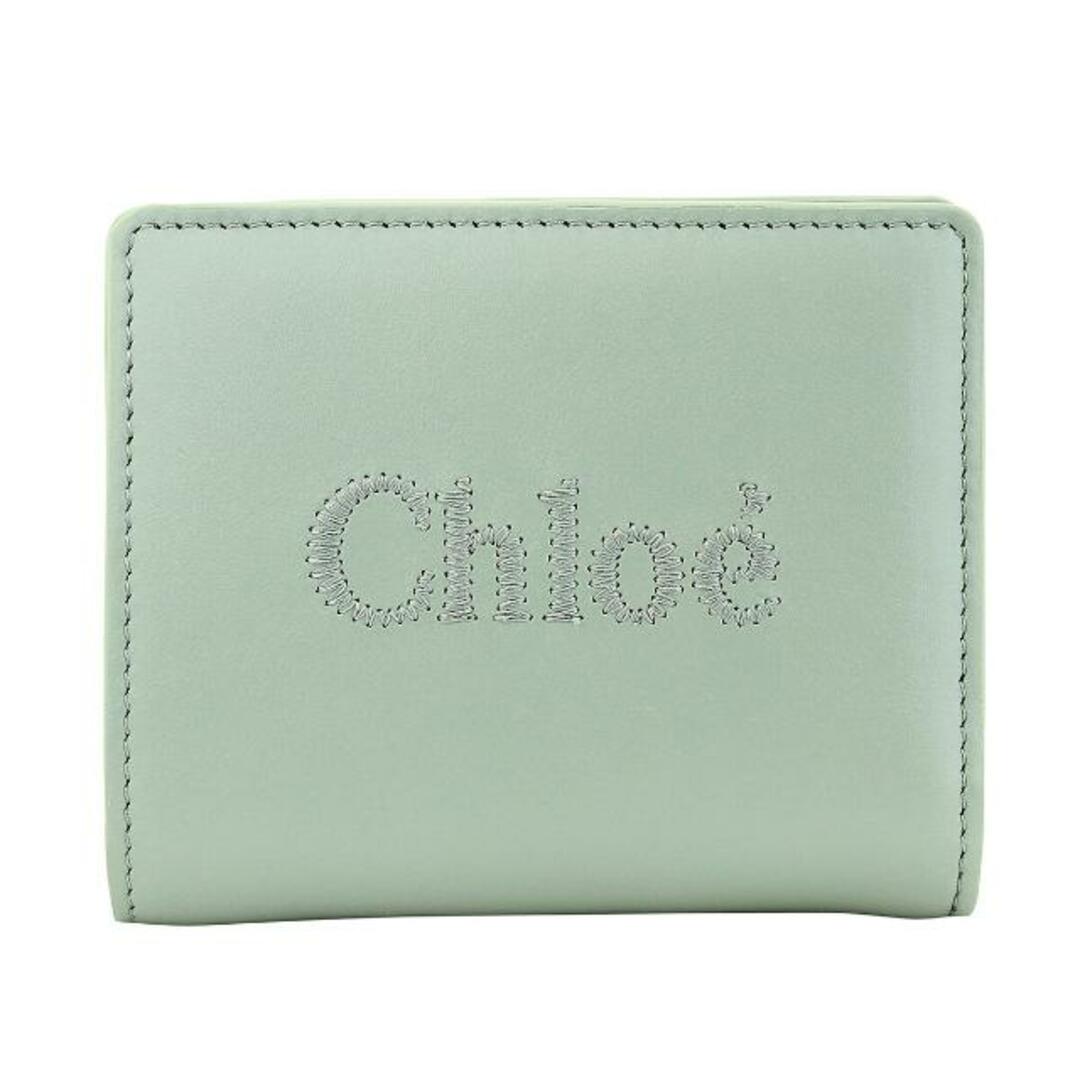 新品 クロエ Chloe 2つ折り財布 クロエ センス ベイグリーン約112gBAYGREEN本体