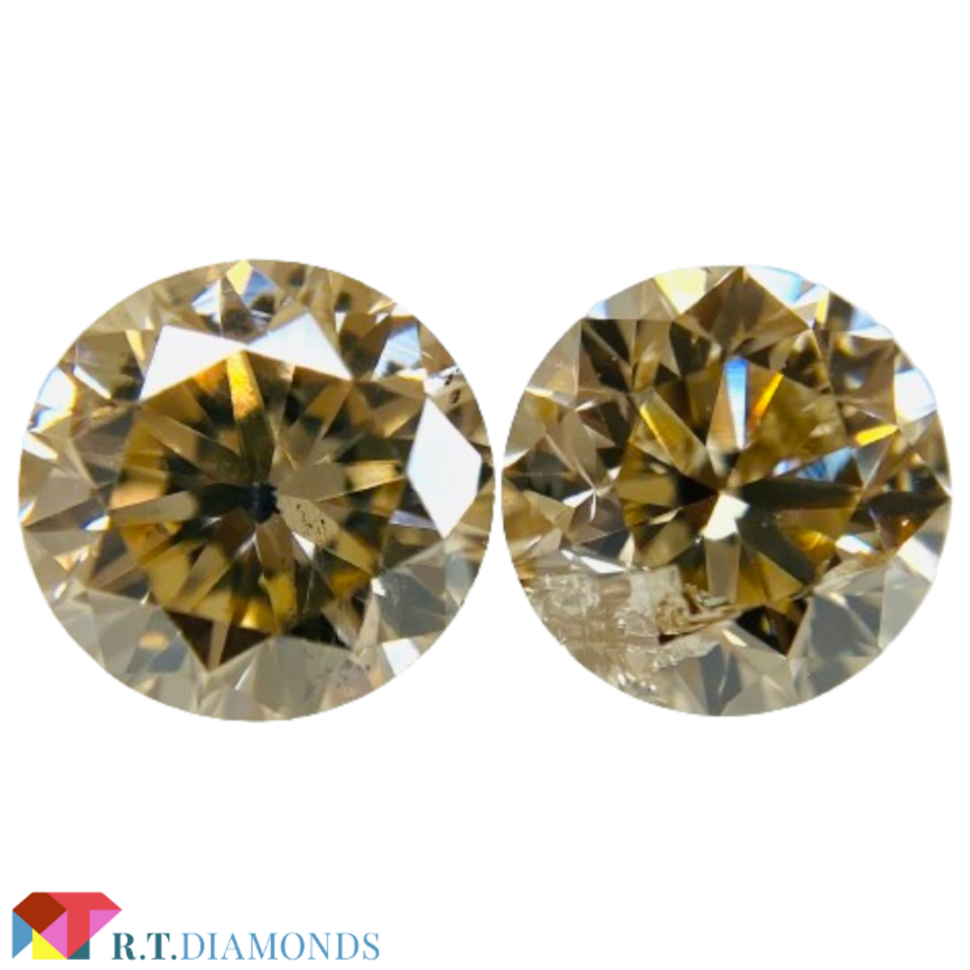 その他 FANCY LIGHT BROWN 1.107ct/1.145ct RD