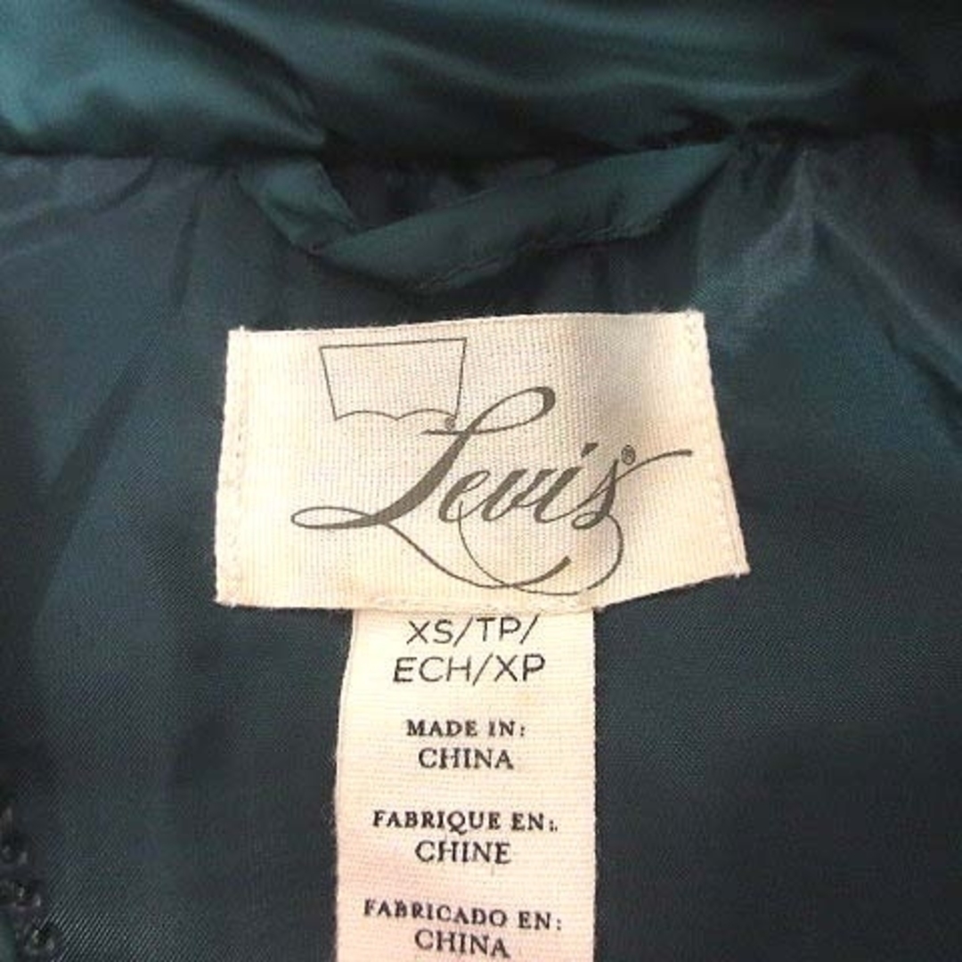 Levi's(リーバイス)のLevi's ダウンジャケット ジップアップ フード XS 緑 ダークグリーン レディースのジャケット/アウター(ダウンジャケット)の商品写真
