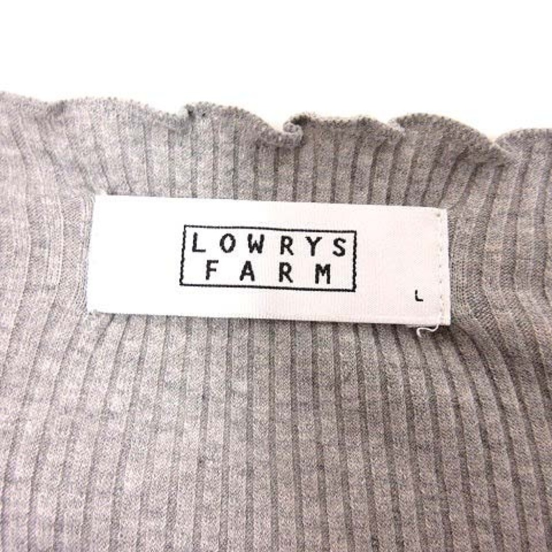 LOWRYS FARM(ローリーズファーム)のLOWRYS FARM ニット カットソー ボートネック 長袖 L グレー レディースのトップス(ニット/セーター)の商品写真