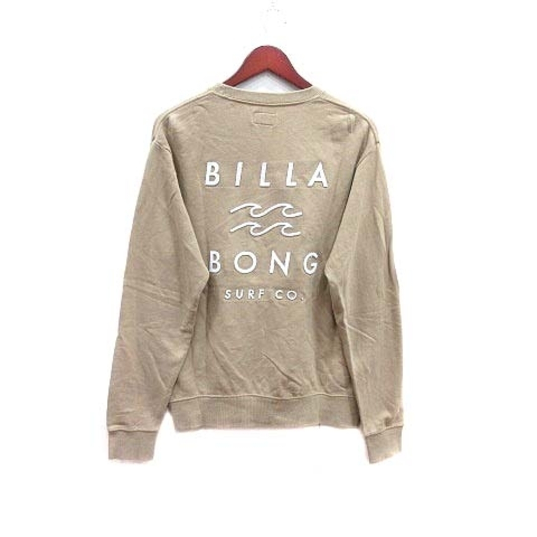 billabong(ビラボン)のBILLABONG トレーナー スウェット ロゴ刺しゅう 長袖 M ベージュ メンズのトップス(その他)の商品写真