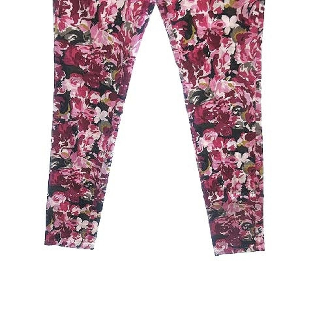HERE'S(ヒアーズ)のヒアーズ HERE'S スキニーパンツ ストレッチ 花柄 L ピンク ■MO レディースのパンツ(その他)の商品写真