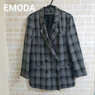 エモダ(EMODA)のEMODA チェック柄テーラードジャケット(テーラードジャケット)