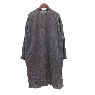 ショコラフィネローブ(chocol raffine robe)のショコラフィネローブ シャツワンピース ロング 長袖 F グレー ■MO(ロングワンピース/マキシワンピース)