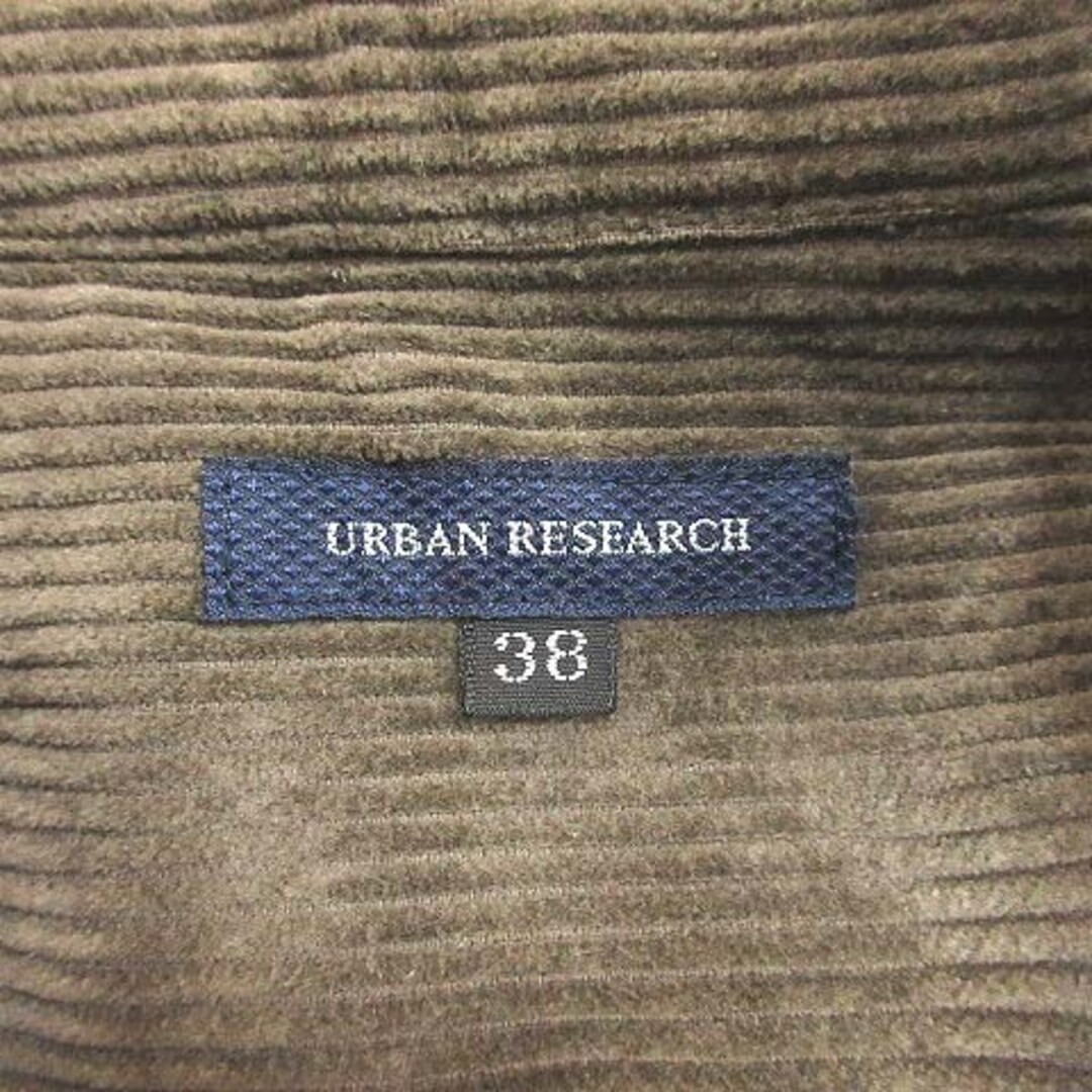 URBAN RESEARCH(アーバンリサーチ)のアーバンリサーチ コーデュロイシャツ 長袖 38 緑 カーキ ■MO メンズのトップス(シャツ)の商品写真