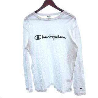 チャンピオン(Champion)のチャンピオン カットソー Tシャツ ラウンドネック ロゴプリント 長袖 LL 白(Tシャツ/カットソー(七分/長袖))