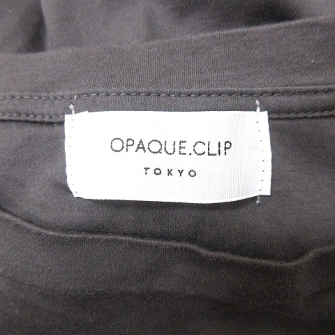 OPAQUE.CLIP(オペークドットクリップ)のオペークドットクリップ カットソー Tシャツ ボートネック 長袖 L グレー レディースのトップス(Tシャツ(長袖/七分))の商品写真