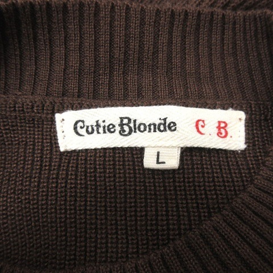 Cutie Blonde(キューティーブロンド)のキューティーブロンド ニットベスト プルオーバー リボン L 茶 ブラウン レディースのトップス(ベスト/ジレ)の商品写真