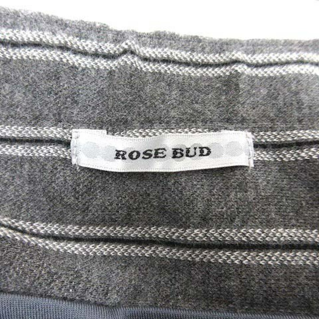 ROSE BUD(ローズバッド)のローズバッド ROSE BUD タイトスカート ミニ ストライプ F グレー レディースのスカート(ミニスカート)の商品写真