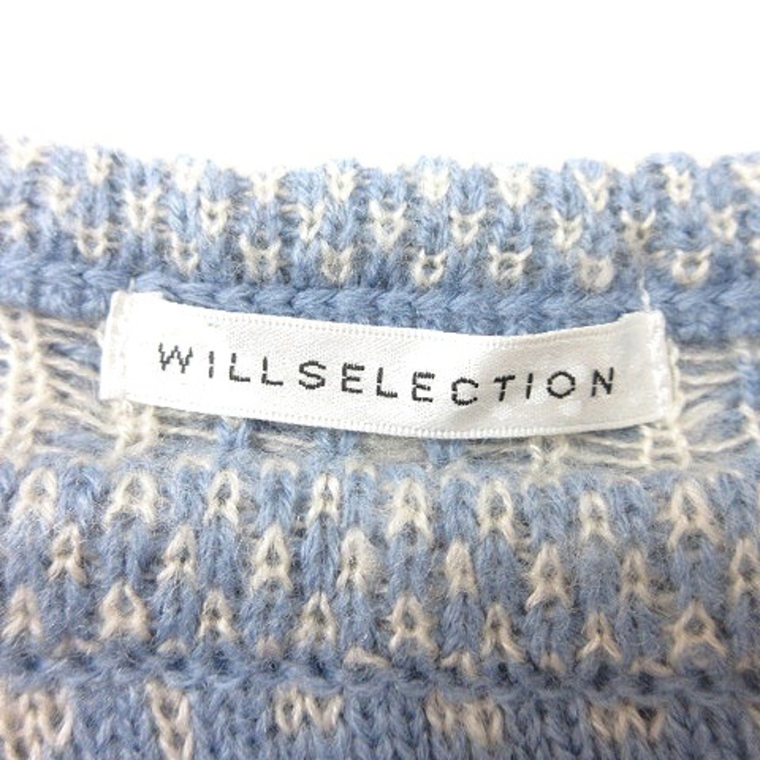 WILLSELECTION(ウィルセレクション)のウィルセレクション ニット セーター グレンチェック 長袖 1 水色 レディースのトップス(ニット/セーター)の商品写真