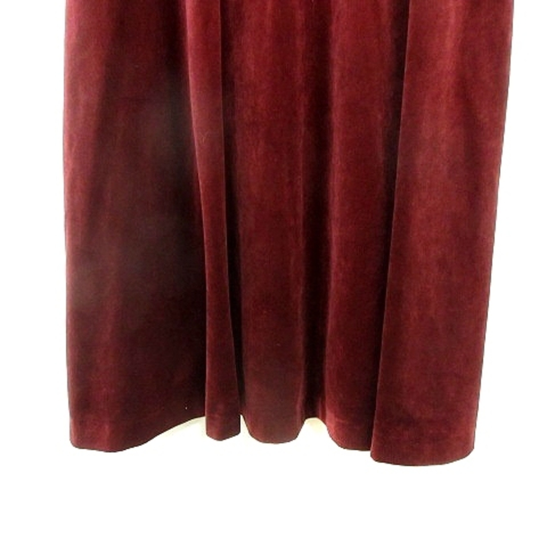INDEX(インデックス)のインデックス INDEX フレアスカート ミモレ ロング ベロア M 赤 レッド レディースのスカート(ロングスカート)の商品写真