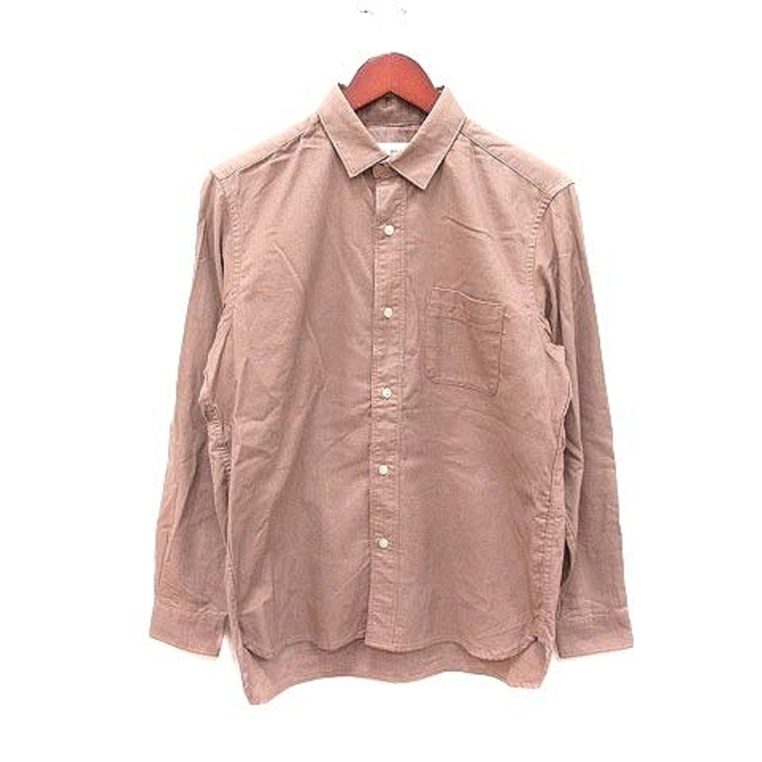 JUNRED(ジュンレッド)のジュンレッド シャツ 長袖 シャドー斜めストライプ S 茶 ブラウン メンズのトップス(シャツ)の商品写真