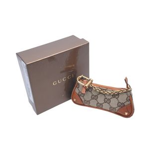 グッチ(Gucci)のGUCCI グッチ コインケース 小銭入れ 小物入れ ミニパック GG柄 GGキャンバス 120973 ゴールド金具 美品 中古 57465(その他)