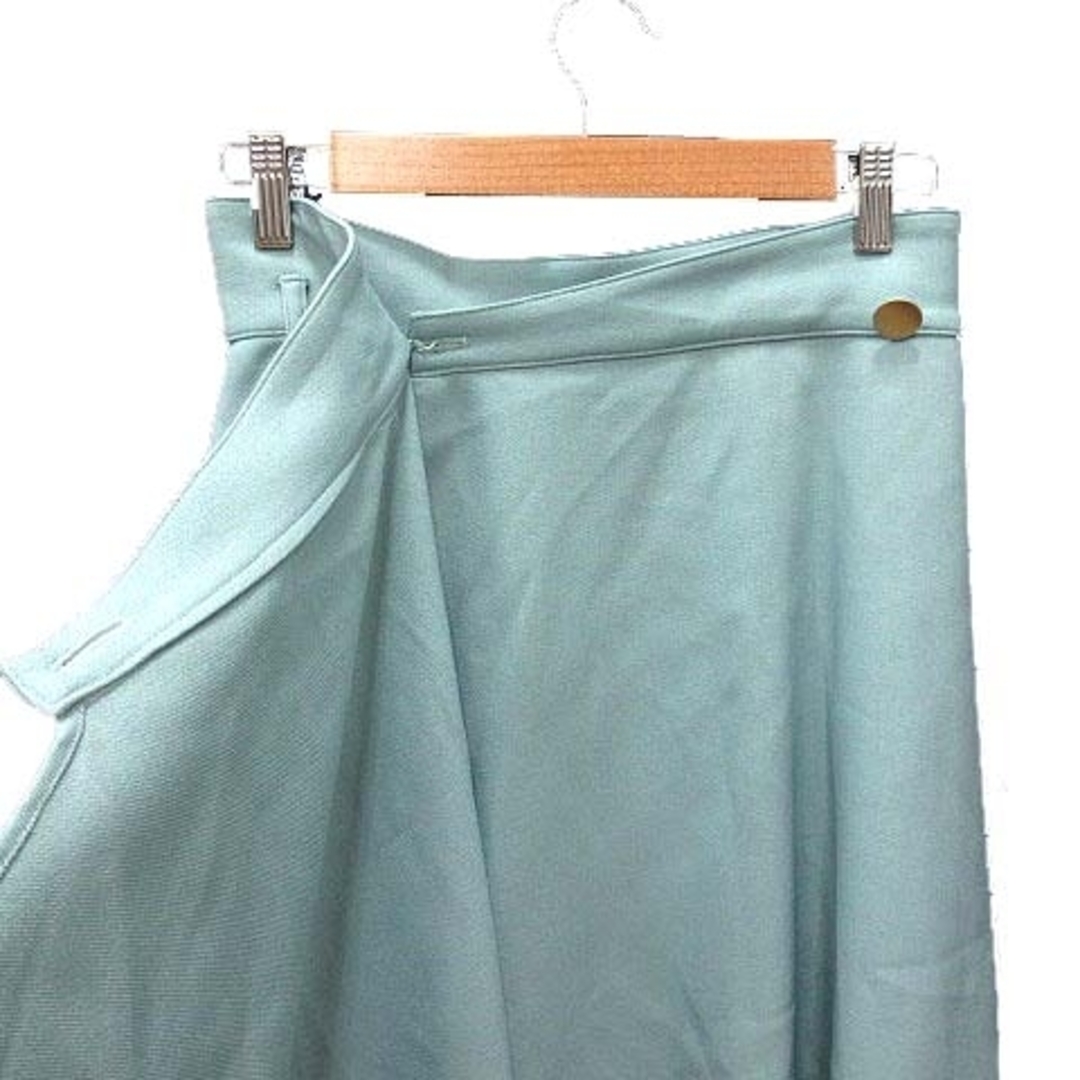 QUEENS COURT(クイーンズコート)のQUEENS COURT ラップスカート フレア ロング 2 水色 ライトブルー レディースのスカート(ロングスカート)の商品写真