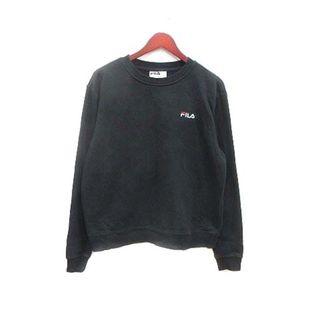 フィラ(FILA)のFILA トレーナー 裏起毛 ワンポイント 長袖 XL 黒 ブラック /YK(その他)