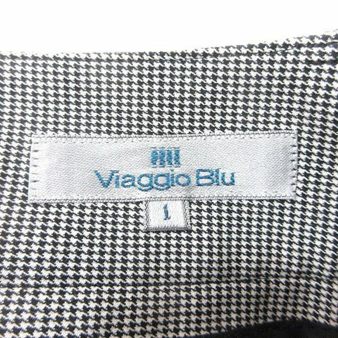 VIAGGIO BLU(ビアッジョブルー)のビアッジョブルー テーパードパンツ スラックス 千鳥格子 1 グレー レディースのパンツ(その他)の商品写真