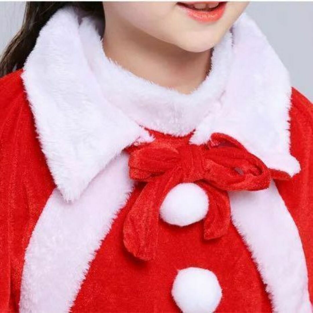 クリスマスワンピース　120cm サンタクロース　コスプレ　コスチューム　子供用 キッズ/ベビー/マタニティのキッズ服女の子用(90cm~)(ワンピース)の商品写真