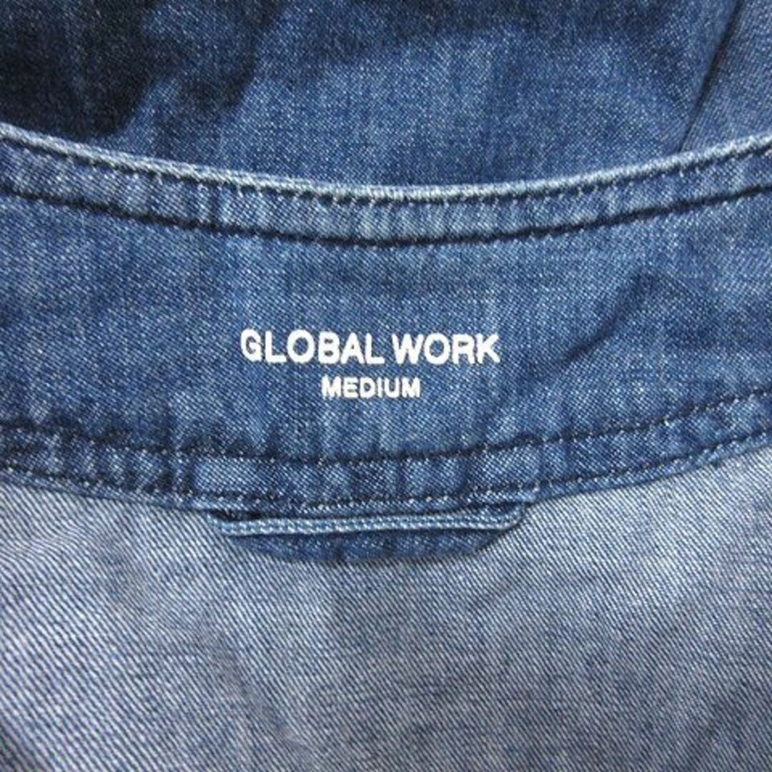 GLOBAL WORK(グローバルワーク)のグローバルワーク シャツ ブラウス チュニック 長袖 M 紺 ネイビー /YI レディースのトップス(シャツ/ブラウス(長袖/七分))の商品写真