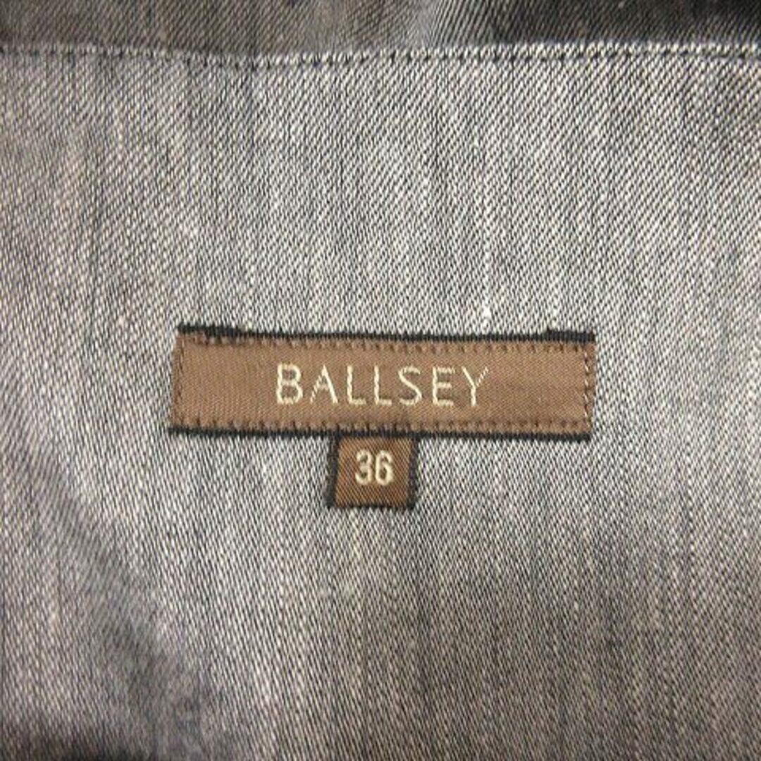 Ballsey(ボールジィ)のボールジー タイトスカート ミモレ ロング 総柄 麻混 リネン混 36 グレー レディースのスカート(ひざ丈スカート)の商品写真