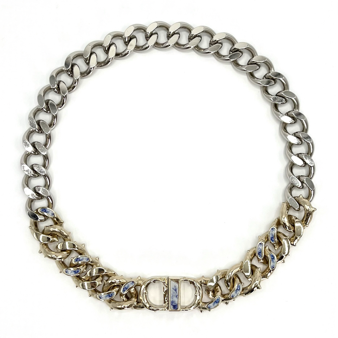 Dior - DIOR CD ICON チェーンリンク ネックレス シルバー Dior - DIOR CD ICON チェーンリンク ネックレス シルバー