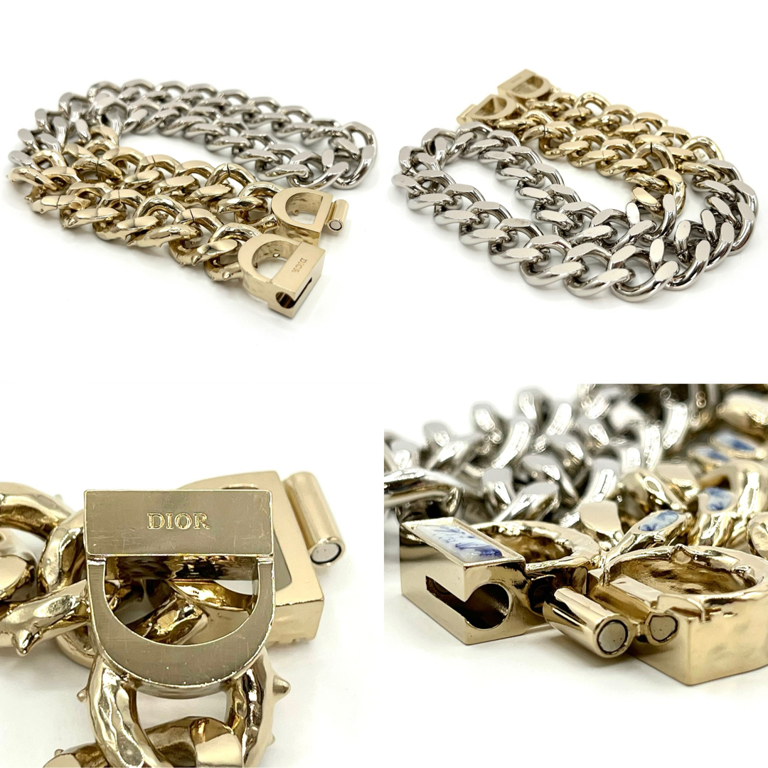 Dior - DIOR CD ICON チェーンリンク ネックレス シルバー Dior - DIOR CD ICON チェーンリンク ネックレス シルバー