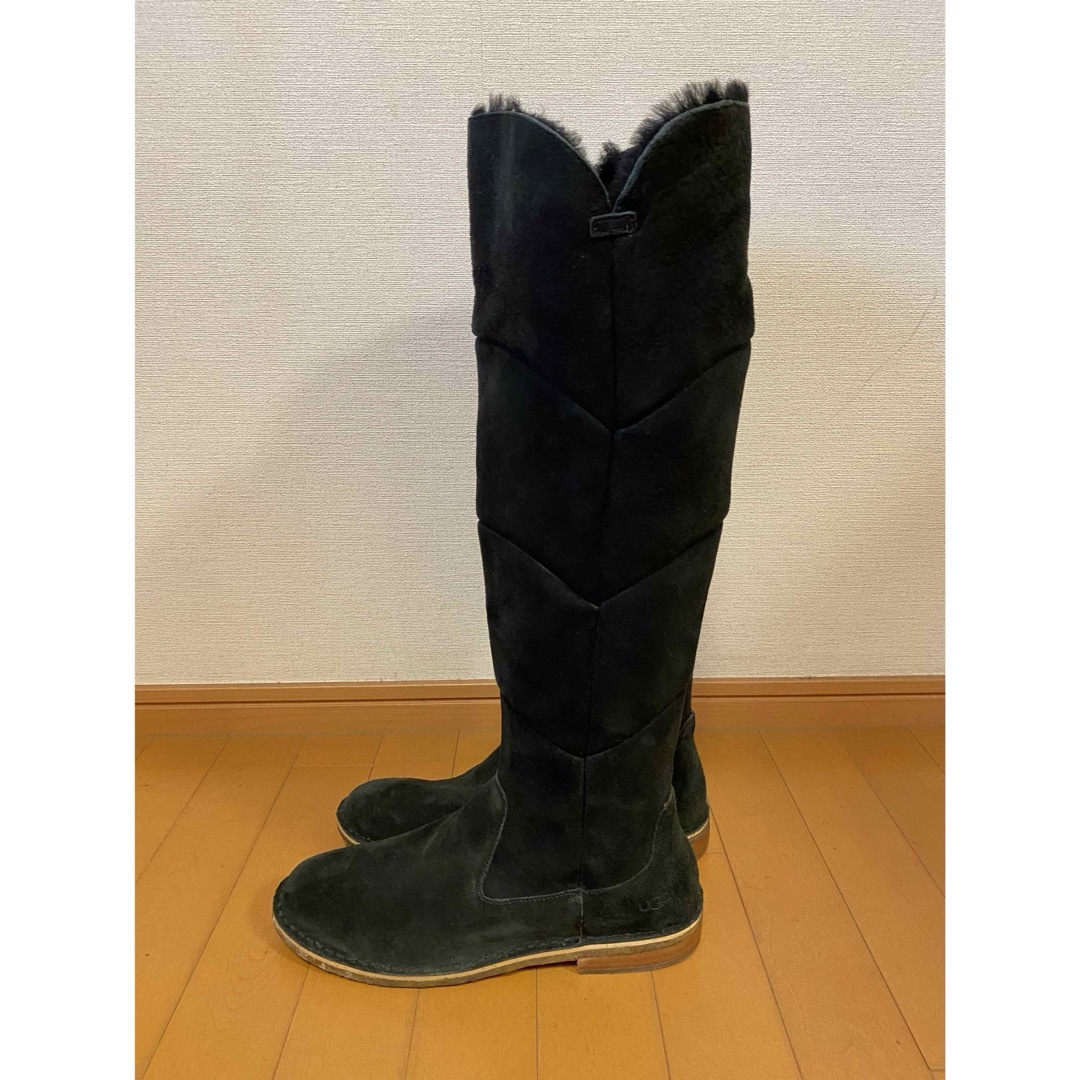 UGGサマンサニーハイムートンロングブーツ黒大きめサイズ極美品