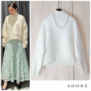 アドーア(ADORE)の◆幻◆ 希少美品　定価4.4万円 ADORE ツイーディーニットプルオーバー(ニット/セーター)