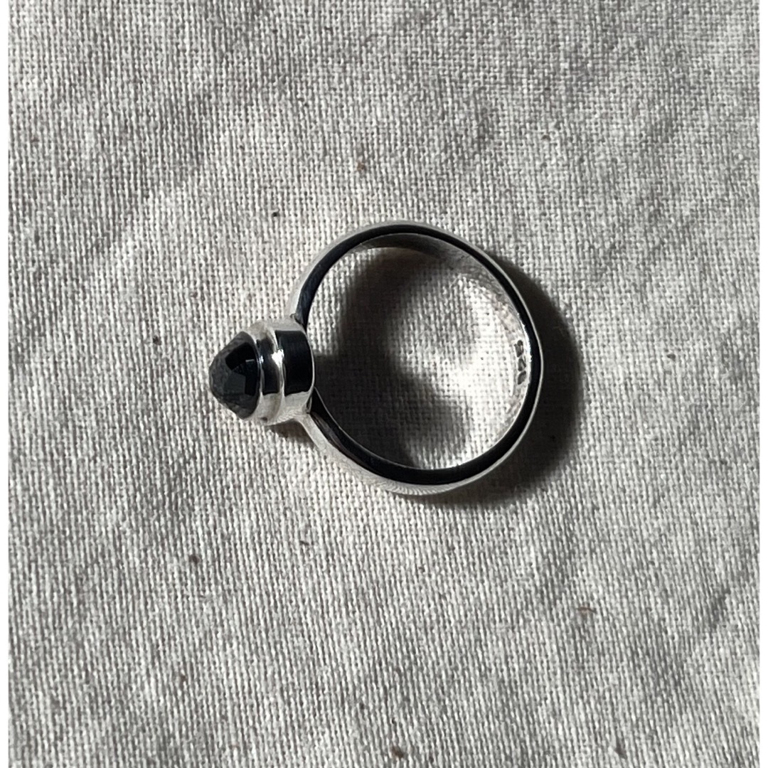 天然ブラックスピネル　silver925リング　ハンドメイド　ジュエリー　んむY メンズのアクセサリー(リング(指輪))の商品写真