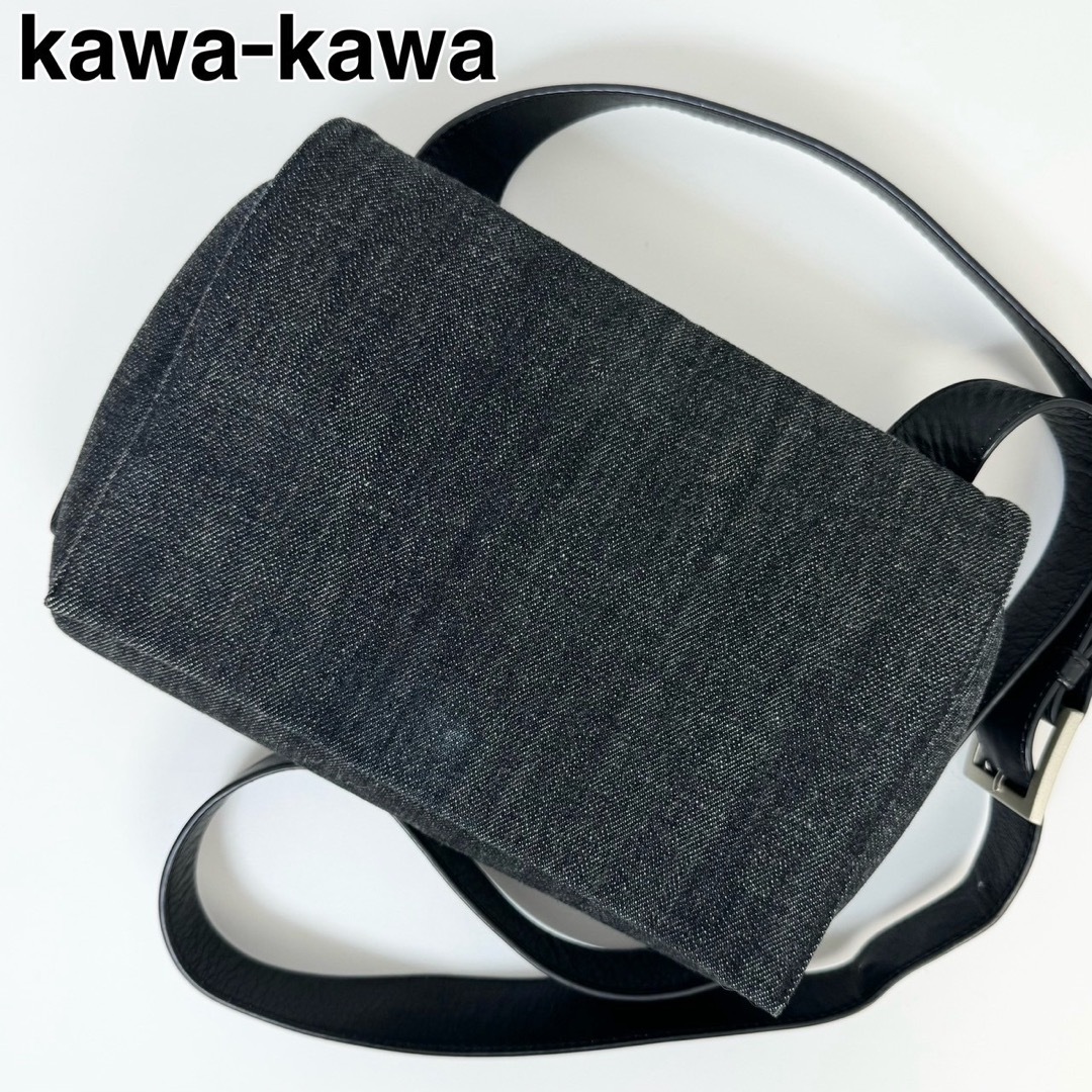 kawa-kawa(カワカワ)の23K20 kawakawa カワカワ ショルダーバッグ デニム レディースのバッグ(ショルダーバッグ)の商品写真