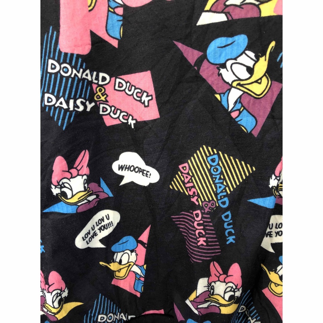 Donald Duck ＆ Daisy Duck　スウェット　XL　黒　US古着 レディースのトップス(トレーナー/スウェット)の商品写真