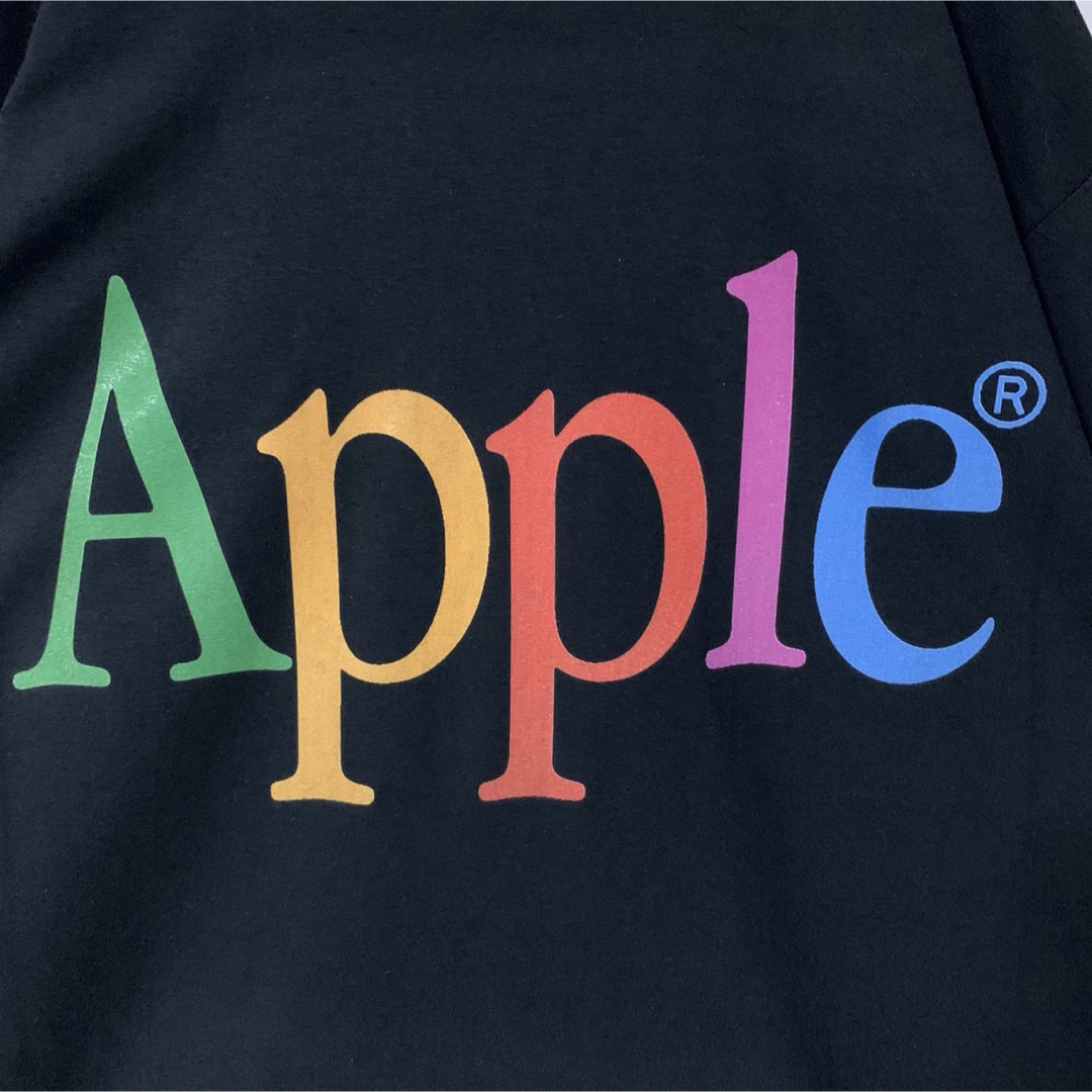 ロンティーロンTロングスリーブアップルTシャツAPPLE長袖2XLブラック メンズのトップス(Tシャツ/カットソー(七分/長袖))の商品写真