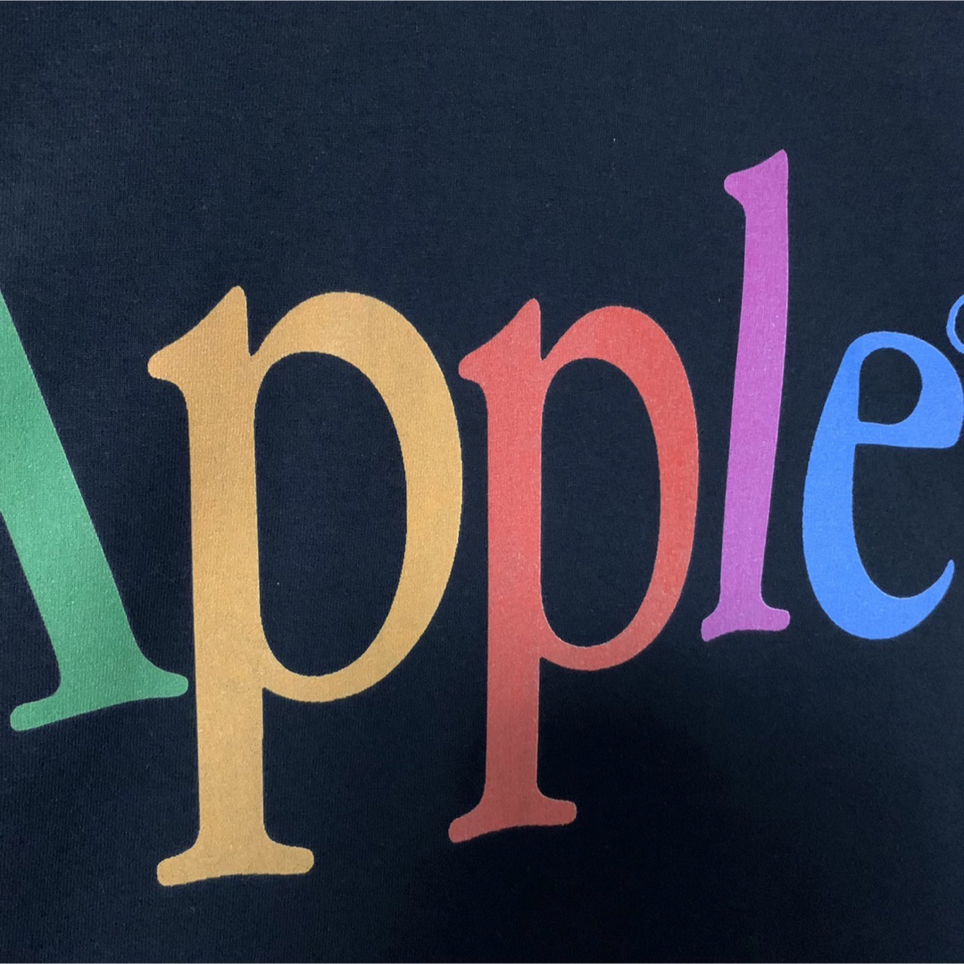 ロンティーロンTロングスリーブアップルTシャツAPPLE長袖2XLブラック メンズのトップス(Tシャツ/カットソー(七分/長袖))の商品写真