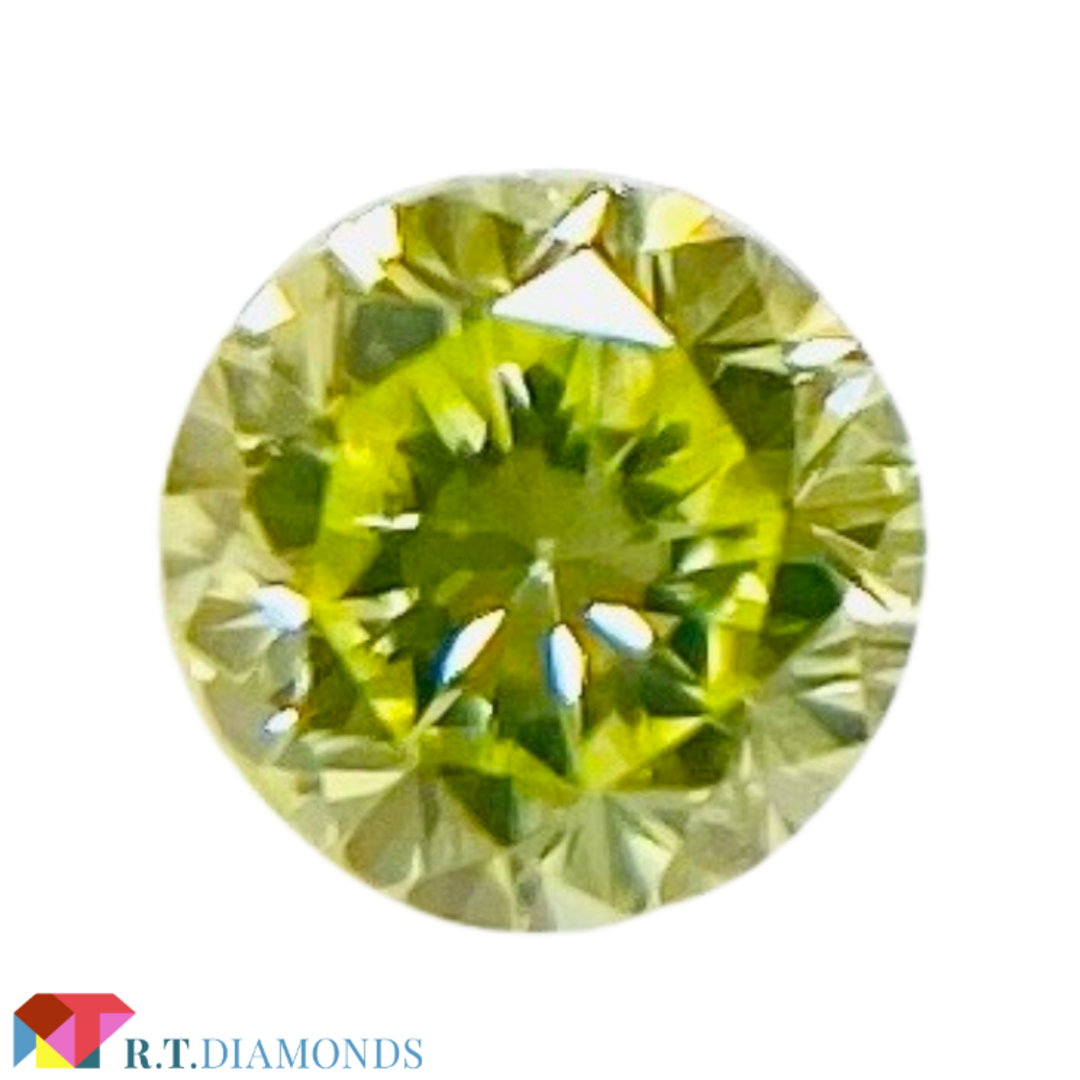 FANCY YELLOW GREEN 0.036ct RD/RT2361/CGLRDカラット